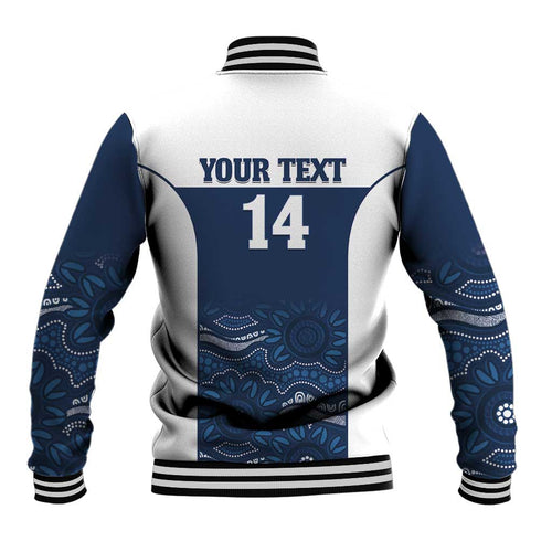 Custom Australia Brumbies Baseball Jacket Est 1995 Aboriginal Art