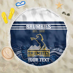 Custom Australia Brumbies Beach Blanket Est 1995 Aboriginal Art