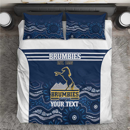 Custom Australia Brumbies Bedding Set Est 1995 Aboriginal Art