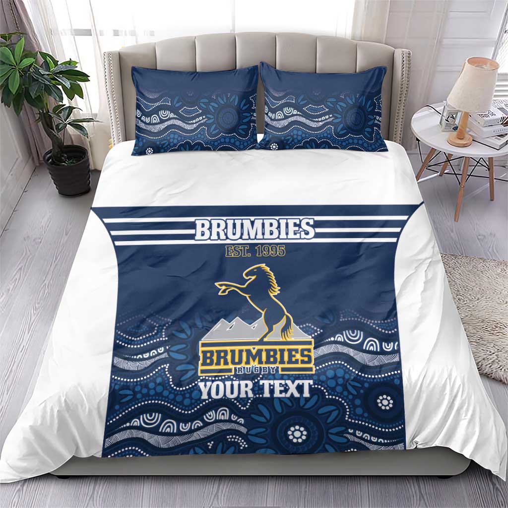 Custom Australia Brumbies Bedding Set Est 1995 Aboriginal Art