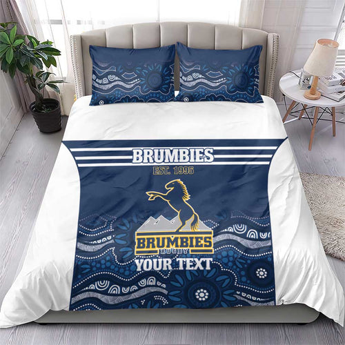 Custom Australia Brumbies Bedding Set Est 1995 Aboriginal Art