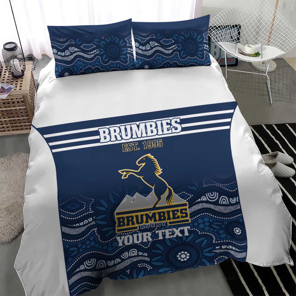 Custom Australia Brumbies Bedding Set Est 1995 Aboriginal Art