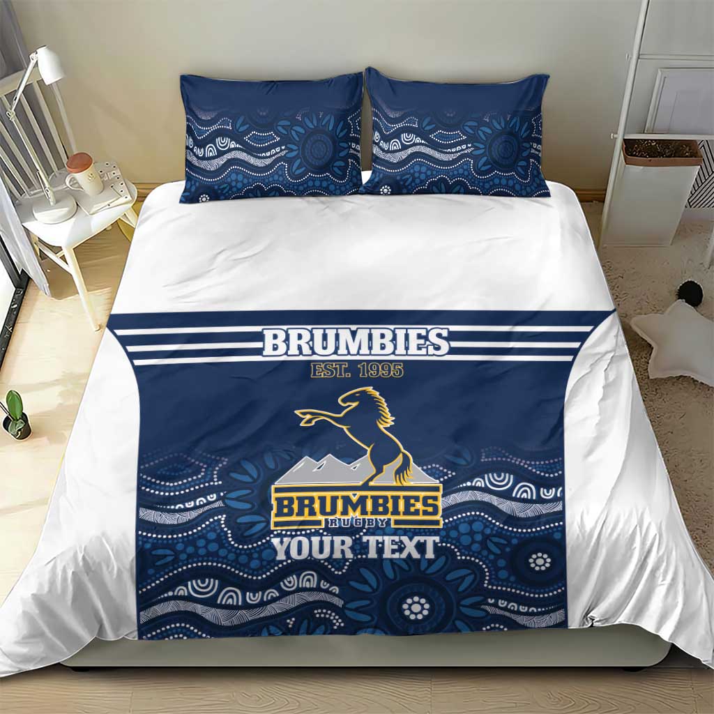 Custom Australia Brumbies Bedding Set Est 1995 Aboriginal Art