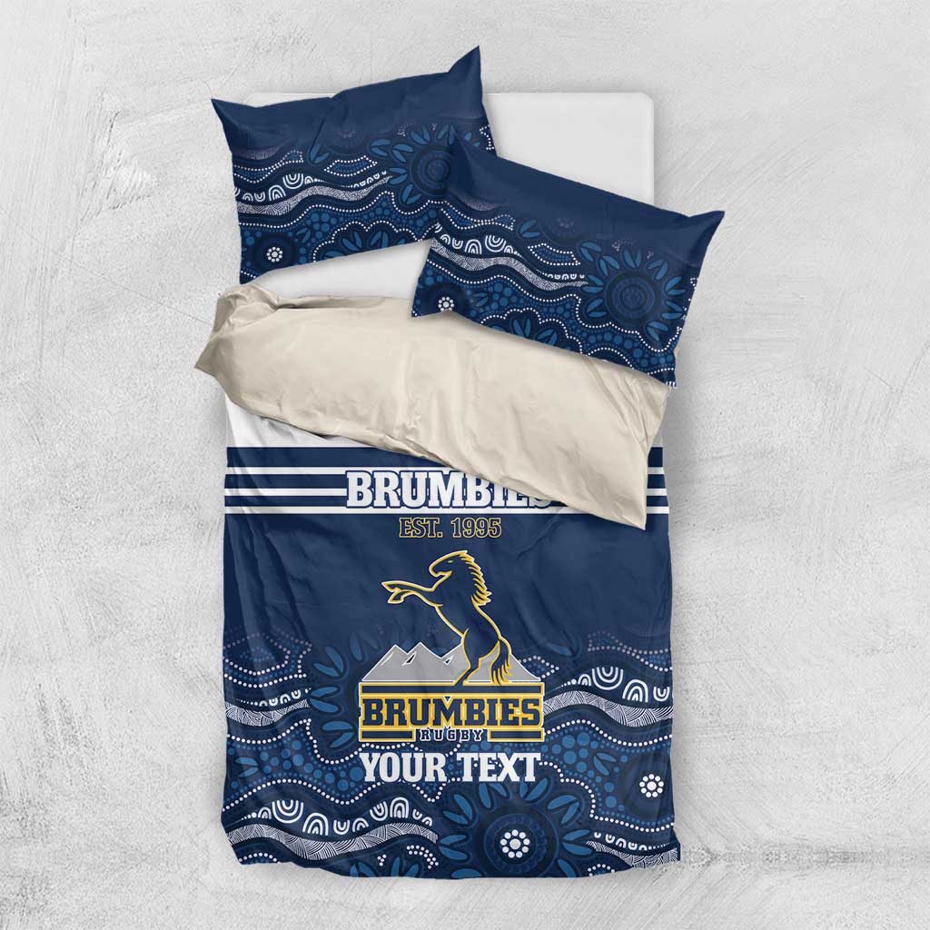 Custom Australia Brumbies Bedding Set Est 1995 Aboriginal Art