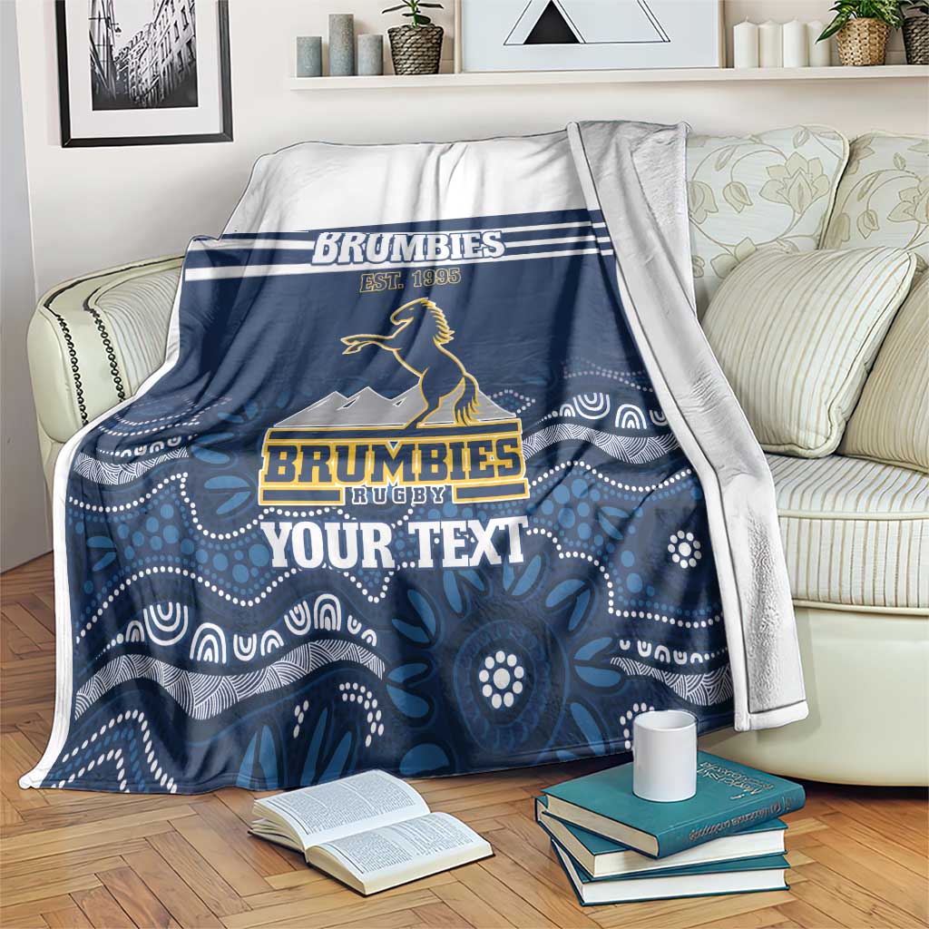 Custom Australia Brumbies Blanket Est 1995 Aboriginal Art