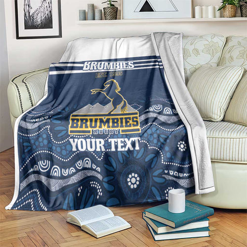 Custom Australia Brumbies Blanket Est 1995 Aboriginal Art