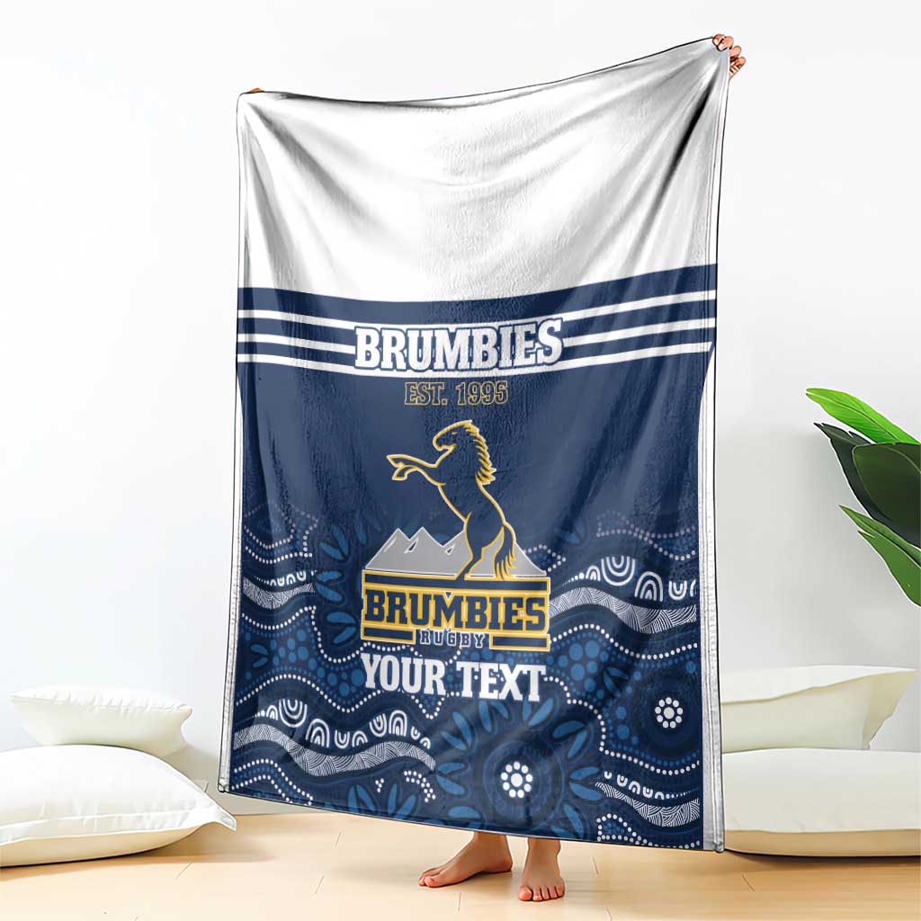 Custom Australia Brumbies Blanket Est 1995 Aboriginal Art