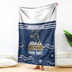 Custom Australia Brumbies Blanket Est 1995 Aboriginal Art