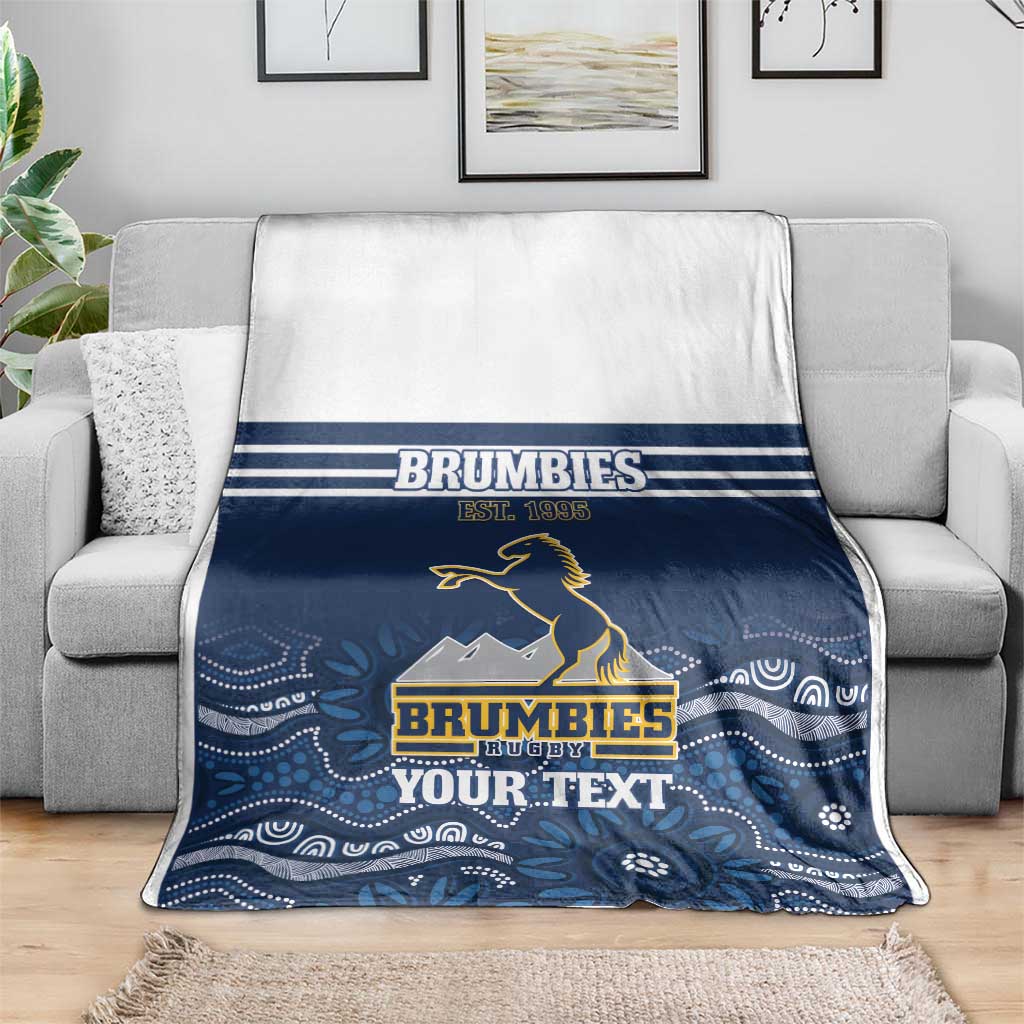 Custom Australia Brumbies Blanket Est 1995 Aboriginal Art