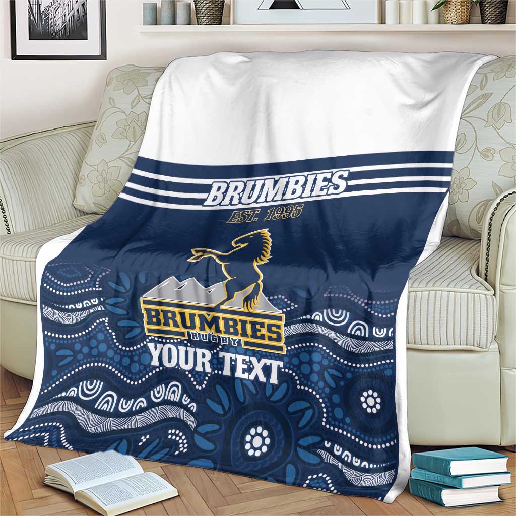 Custom Australia Brumbies Blanket Est 1995 Aboriginal Art