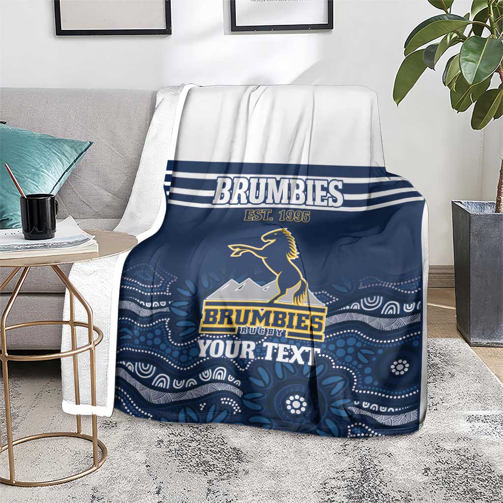 Custom Australia Brumbies Blanket Est 1995 Aboriginal Art