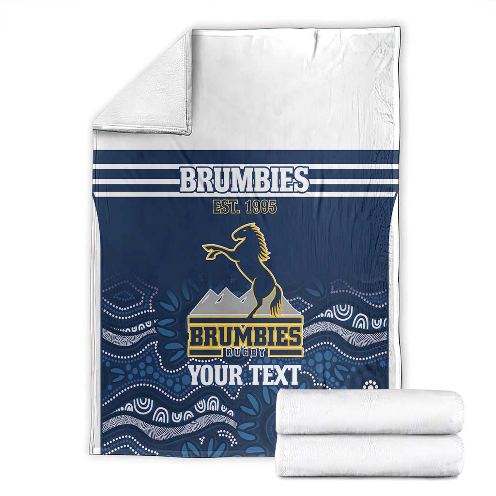 Custom Australia Brumbies Blanket Est 1995 Aboriginal Art