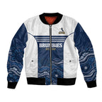 Custom Australia Brumbies Bomber Jacket Est 1995 Aboriginal Art
