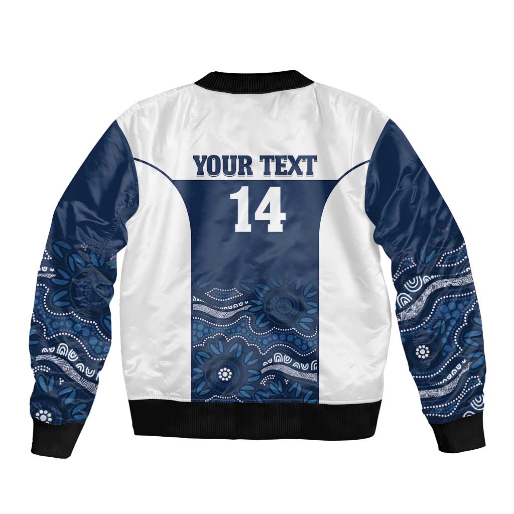 Custom Australia Brumbies Bomber Jacket Est 1995 Aboriginal Art