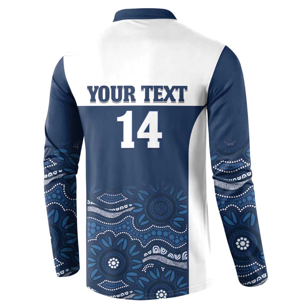Custom Australia Brumbies Button Sweatshirt Est 1995 Aboriginal Art