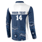 Custom Australia Brumbies Button Sweatshirt Est 1995 Aboriginal Art