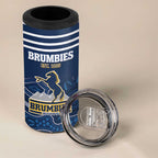 Custom Australia Brumbies 4 in 1 Can Cooler Tumbler Est 1995 Aboriginal Art