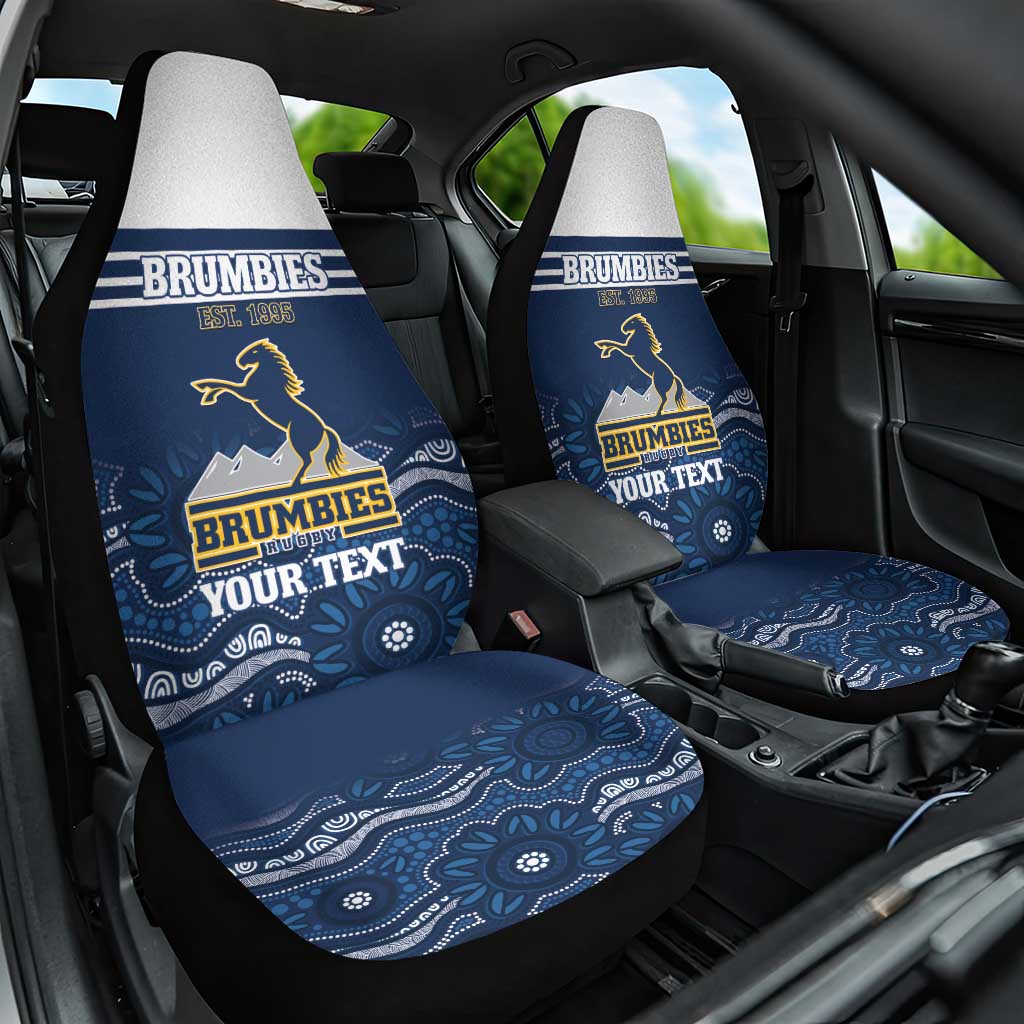 Custom Australia Brumbies Car Seat Cover Est 1995 Aboriginal Art