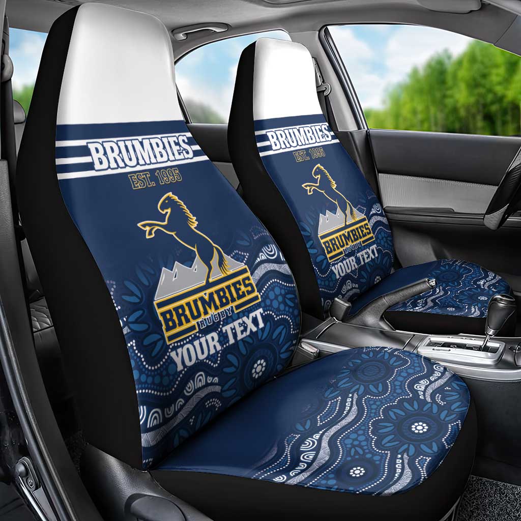 Custom Australia Brumbies Car Seat Cover Est 1995 Aboriginal Art