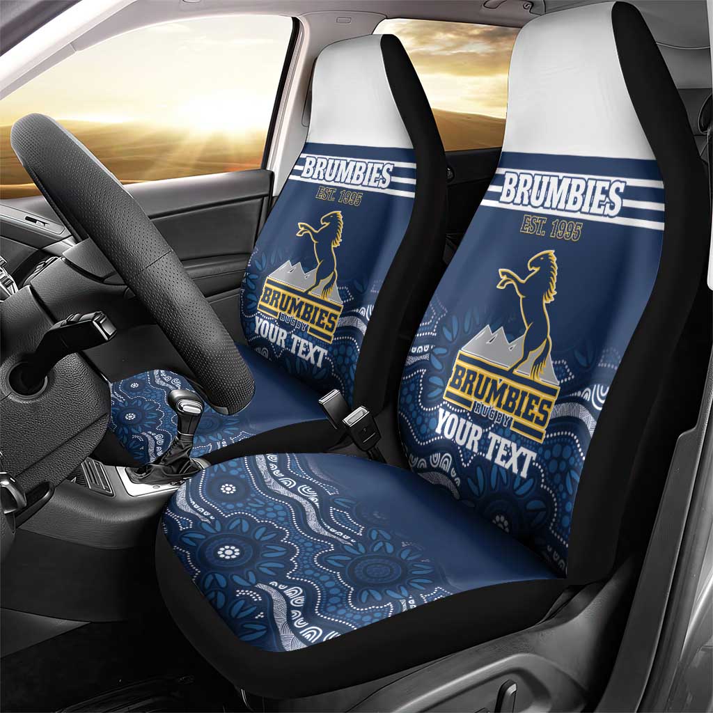 Custom Australia Brumbies Car Seat Cover Est 1995 Aboriginal Art