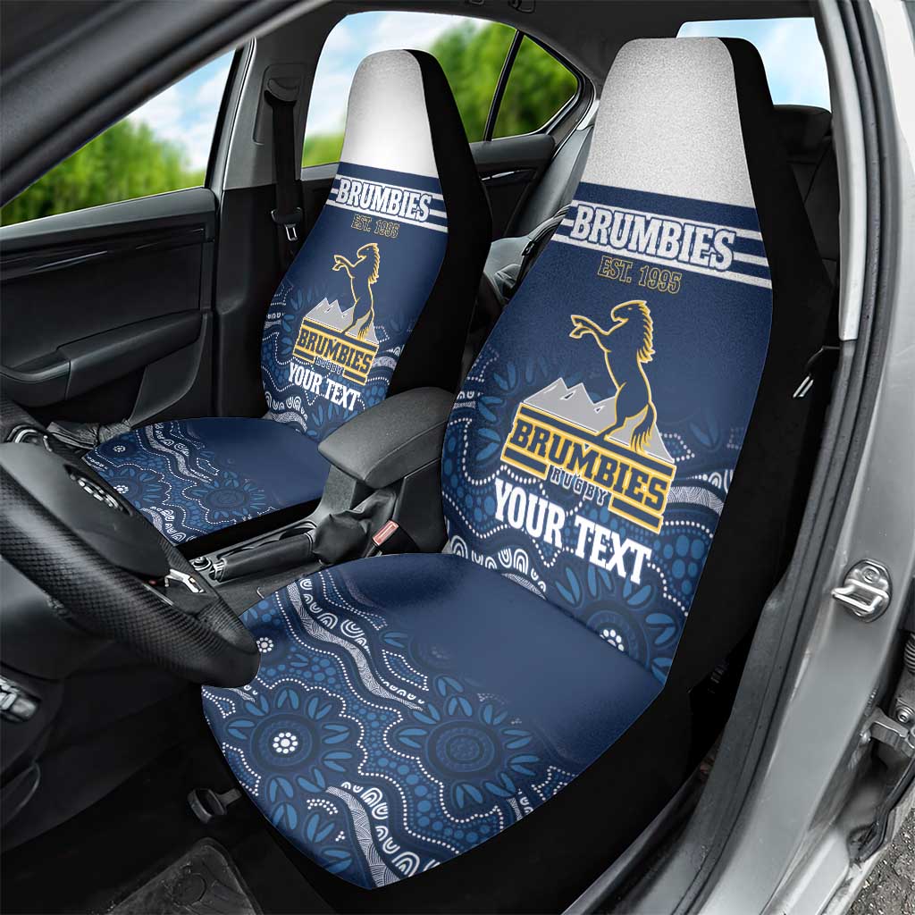 Custom Australia Brumbies Car Seat Cover Est 1995 Aboriginal Art