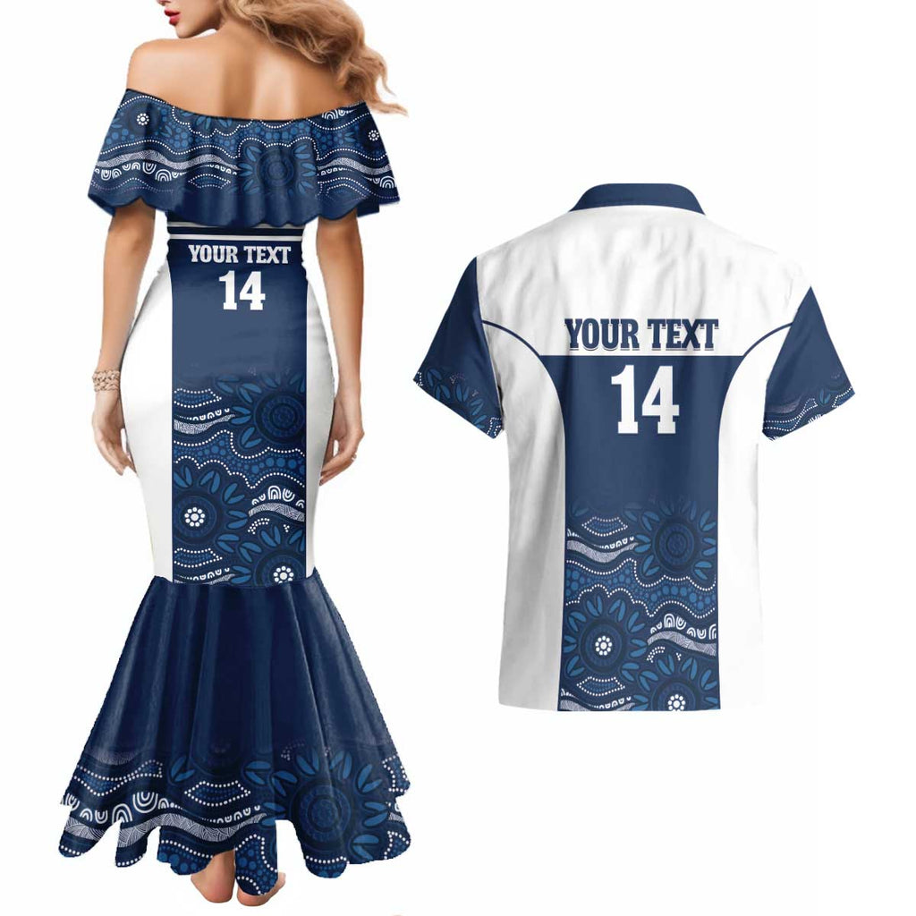 Custom Australia Brumbies Couples Matching Mermaid Dress and Hawaiian Shirt Est 1995 Aboriginal Art