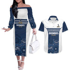 Custom Australia Brumbies Couples Matching Off The Shoulder Long Sleeve Dress and Hawaiian Shirt Est 1995 Aboriginal Art