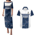 Custom Australia Brumbies Couples Matching Puletasi and Hawaiian Shirt Est 1995 Aboriginal Art