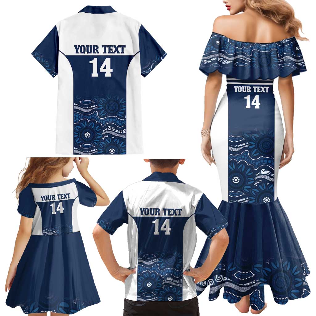 Custom Australia Brumbies Family Matching Mermaid Dress and Hawaiian Shirt Est 1995 Aboriginal Art