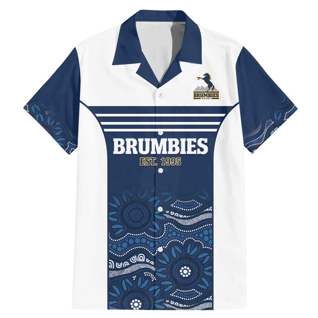 Custom Australia Brumbies Family Matching Mermaid Dress and Hawaiian Shirt Est 1995 Aboriginal Art