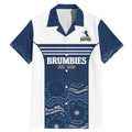 Custom Australia Brumbies Family Matching Mermaid Dress and Hawaiian Shirt Est 1995 Aboriginal Art