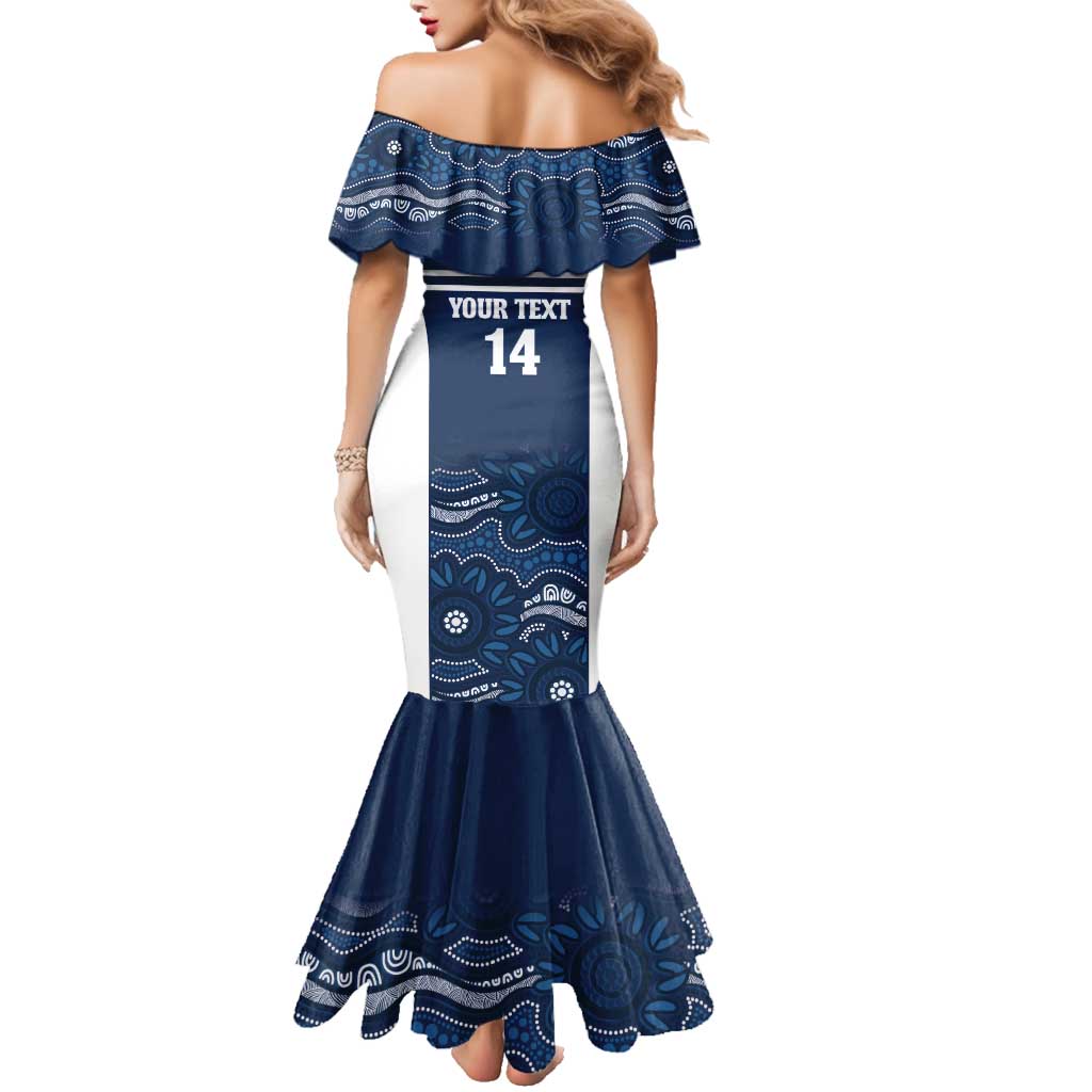Custom Australia Brumbies Family Matching Mermaid Dress and Hawaiian Shirt Est 1995 Aboriginal Art
