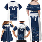 Custom Australia Brumbies Family Matching Off Shoulder Maxi Dress and Hawaiian Shirt Est 1995 Aboriginal Art
