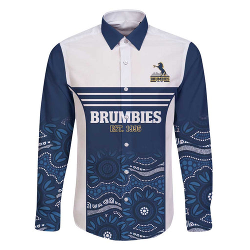 Custom Australia Brumbies Family Matching Off Shoulder Maxi Dress and Hawaiian Shirt Est 1995 Aboriginal Art