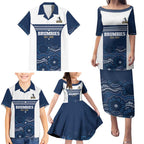 Custom Australia Brumbies Family Matching Puletasi and Hawaiian Shirt Est 1995 Aboriginal Art