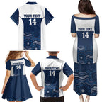 Custom Australia Brumbies Family Matching Puletasi and Hawaiian Shirt Est 1995 Aboriginal Art