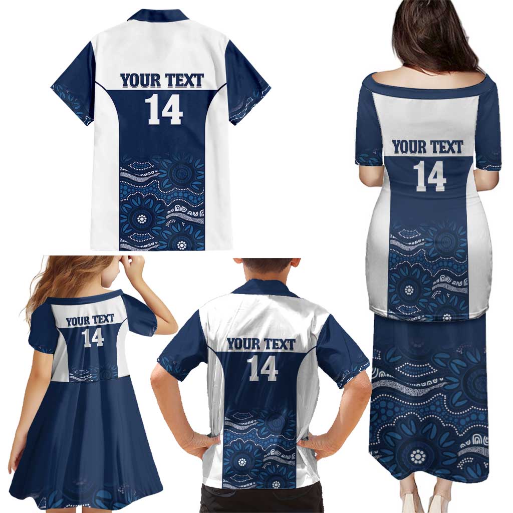 Custom Australia Brumbies Family Matching Puletasi and Hawaiian Shirt Est 1995 Aboriginal Art