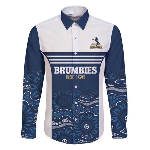 Custom Australia Brumbies Family Matching Puletasi and Hawaiian Shirt Est 1995 Aboriginal Art