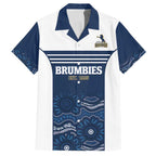 Custom Australia Brumbies Family Matching Short Sleeve Bodycon Dress and Hawaiian Shirt Est 1995 Aboriginal Art
