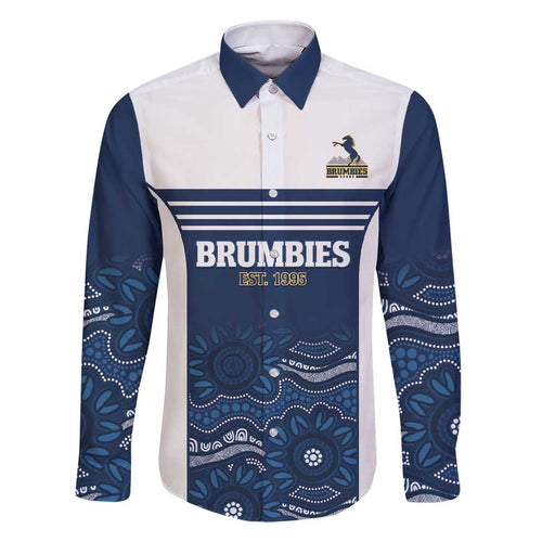 Custom Australia Brumbies Family Matching Short Sleeve Bodycon Dress and Hawaiian Shirt Est 1995 Aboriginal Art
