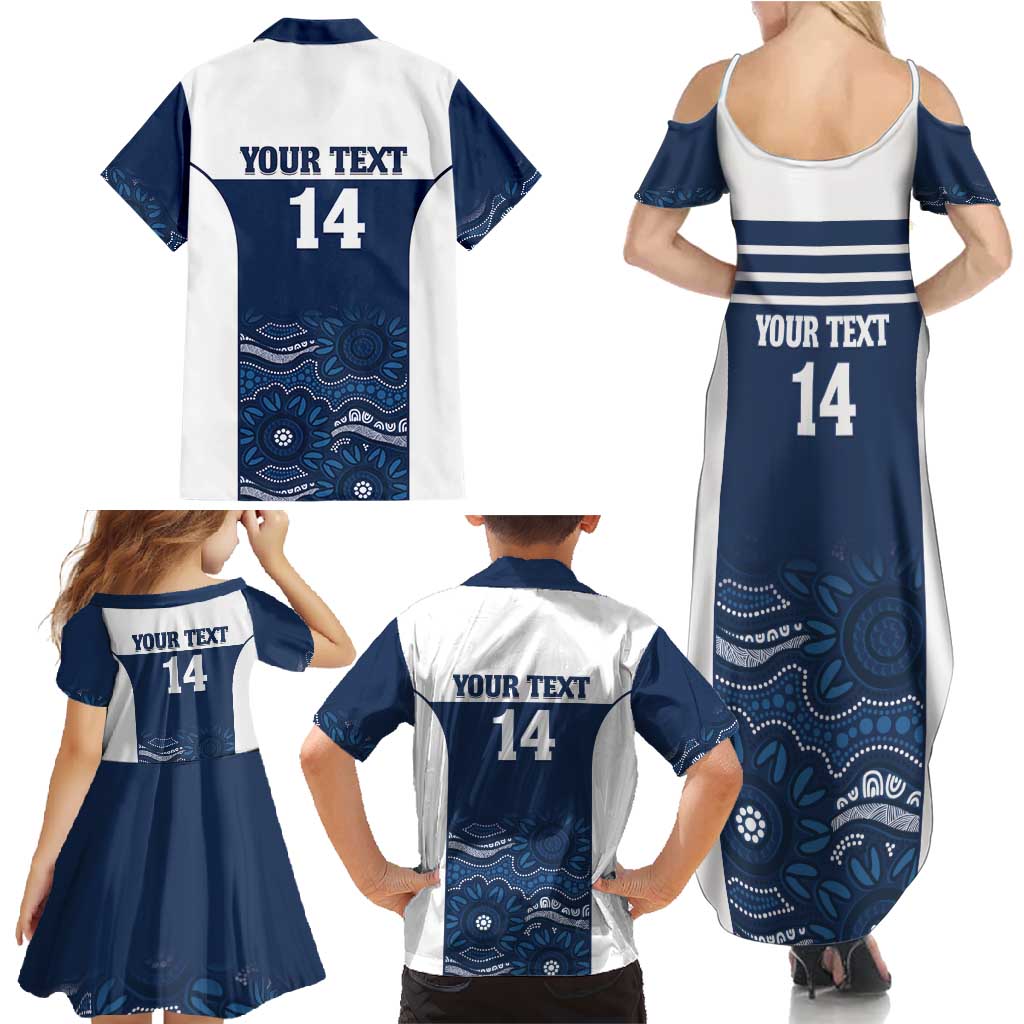 Custom Australia Brumbies Family Matching Summer Maxi Dress and Hawaiian Shirt Est 1995 Aboriginal Art