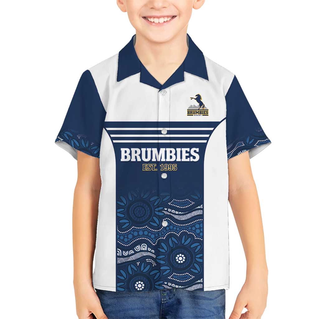 Custom Australia Brumbies Family Matching Summer Maxi Dress and Hawaiian Shirt Est 1995 Aboriginal Art