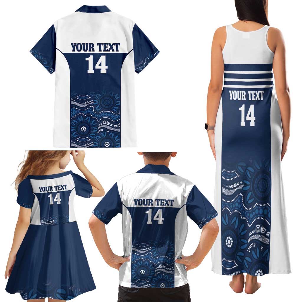 Custom Australia Brumbies Family Matching Tank Maxi Dress and Hawaiian Shirt Est 1995 Aboriginal Art