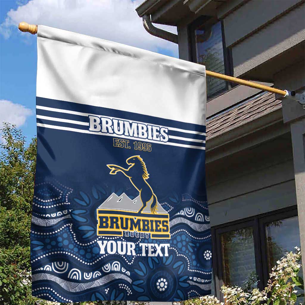 Custom Australia Brumbies Garden Flag Est 1995 Aboriginal Art