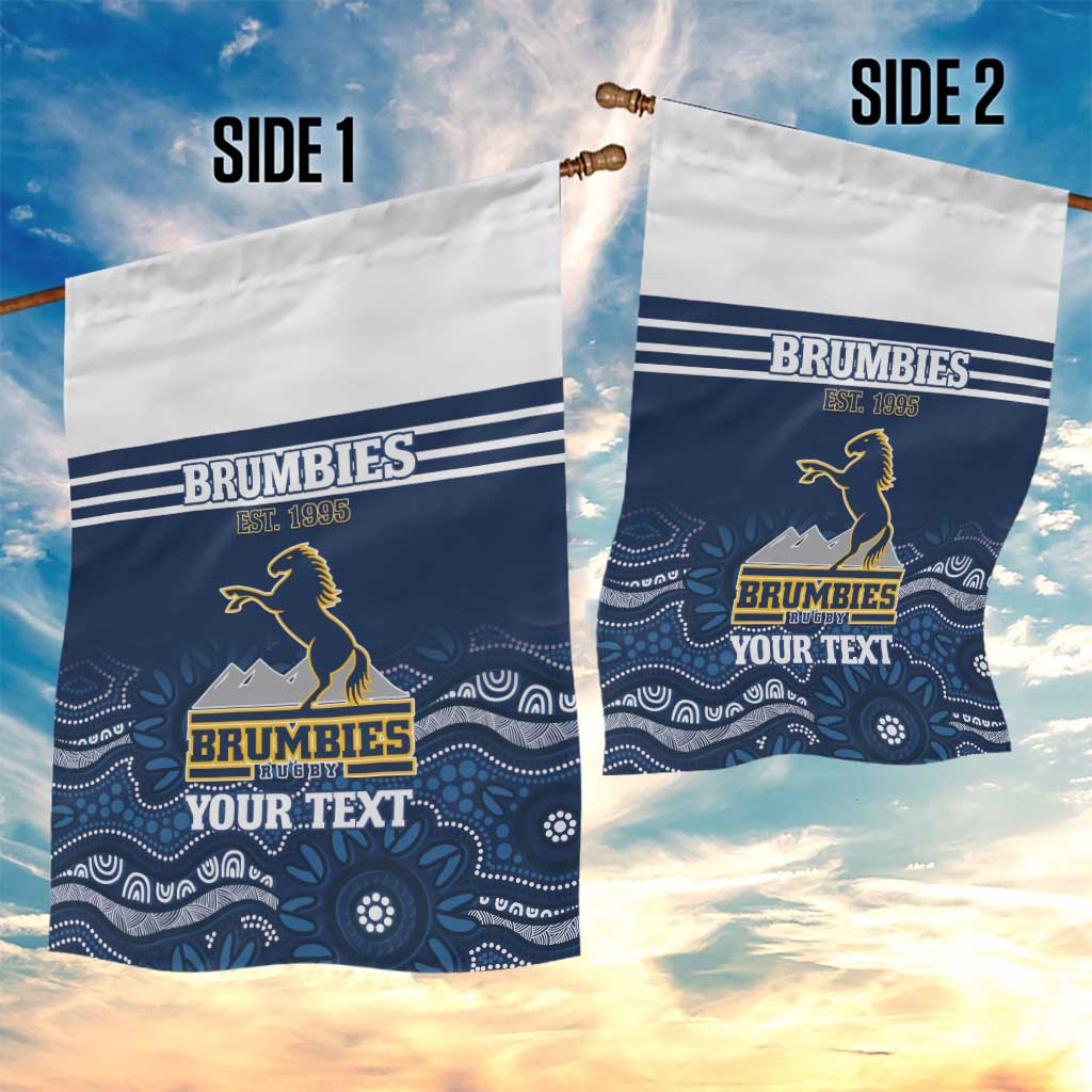 Custom Australia Brumbies Garden Flag Est 1995 Aboriginal Art