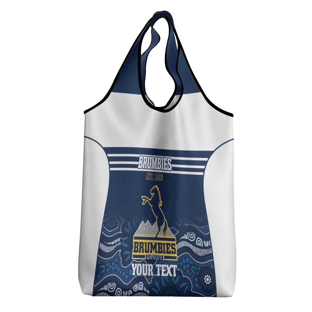 Custom Australia Brumbies Grocery Bag Est 1995 Aboriginal Art