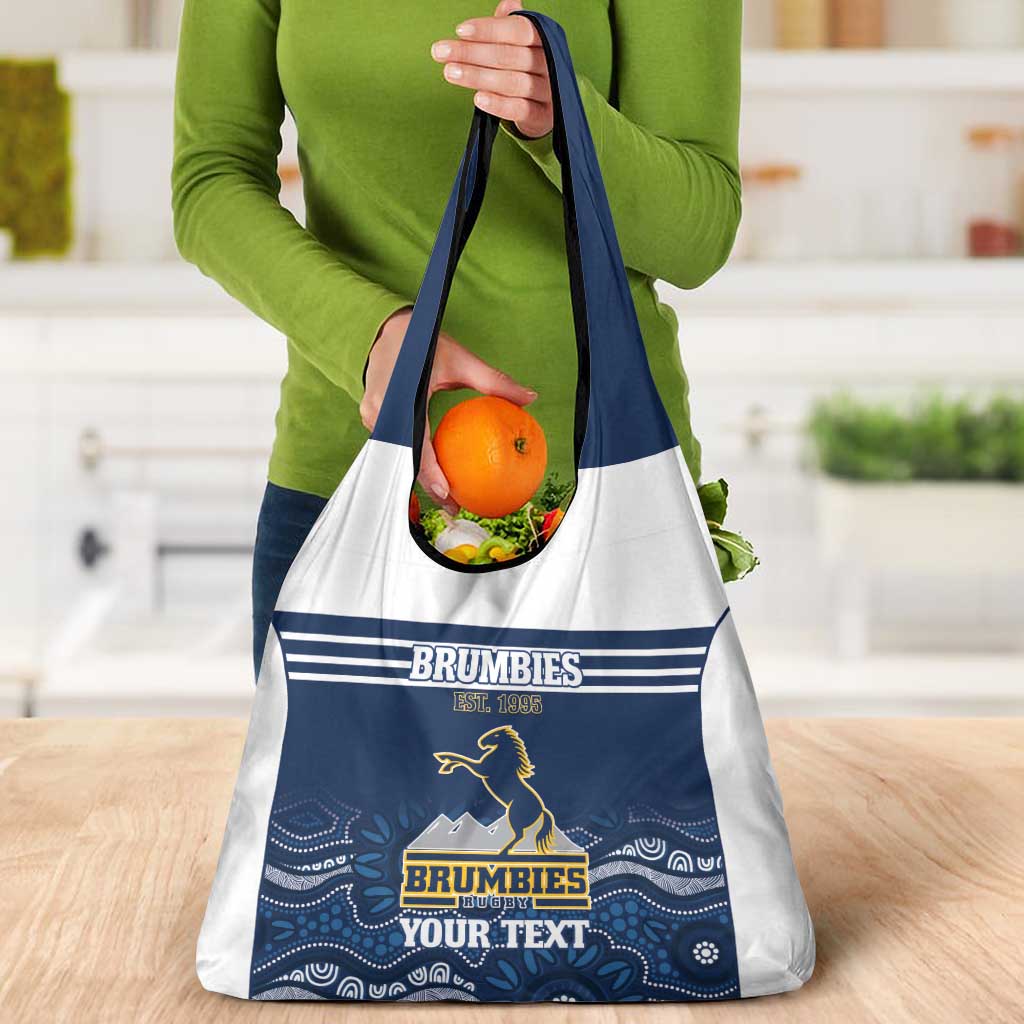 Custom Australia Brumbies Grocery Bag Est 1995 Aboriginal Art