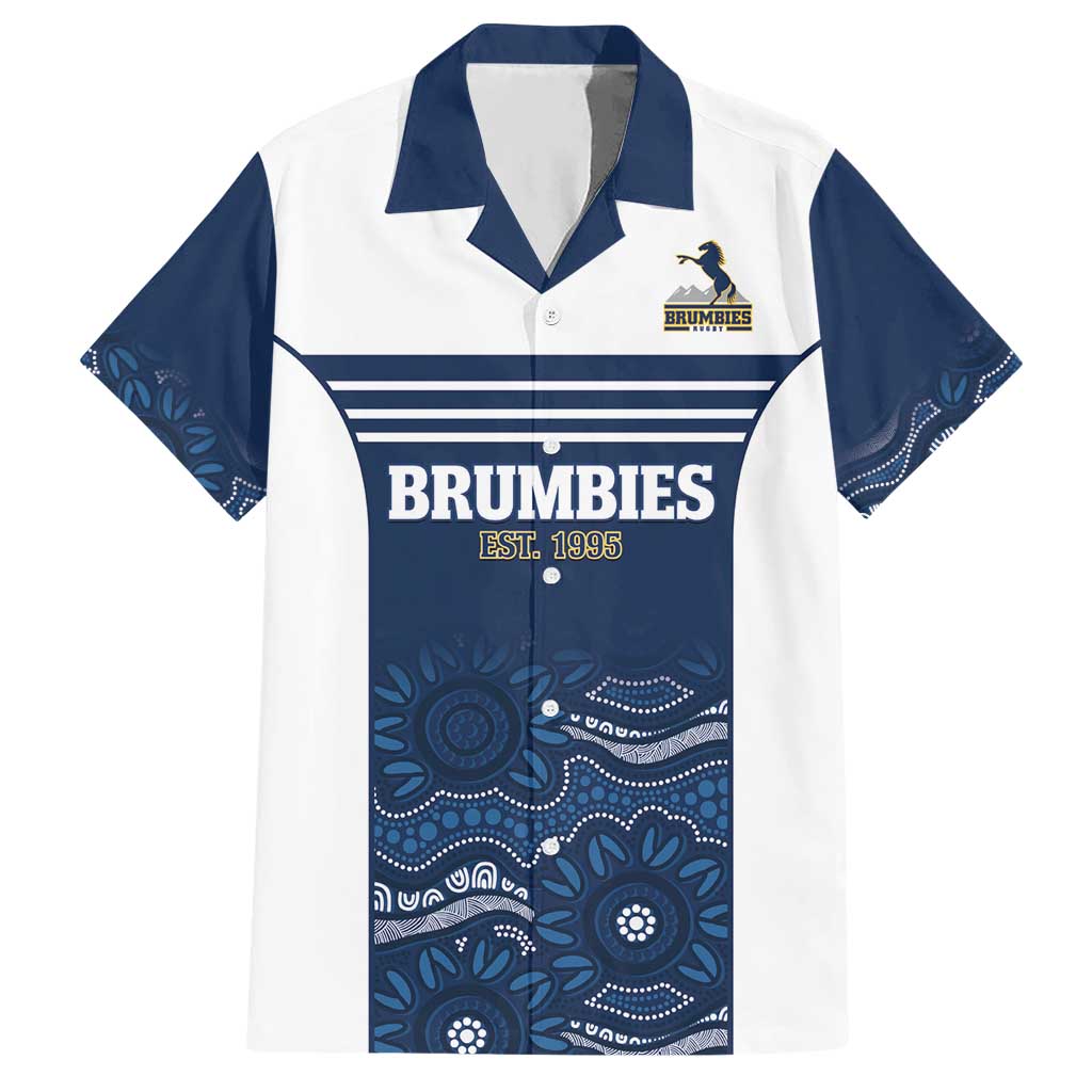 Custom Australia Brumbies Hawaiian Shirt Est 1995 Aboriginal Art