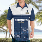 Custom Australia Brumbies Hawaiian Shirt Est 1995 Aboriginal Art