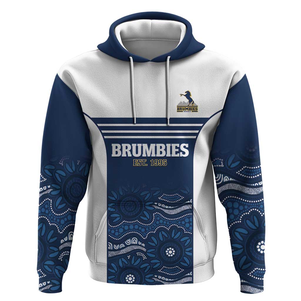 Custom Australia Brumbies Hoodie Est 1995 Aboriginal Art
